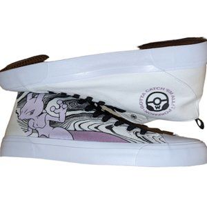 Akedo Pokemon Men's 11 Shoes Mewtwo Legendary White Signature High Tops New NIB